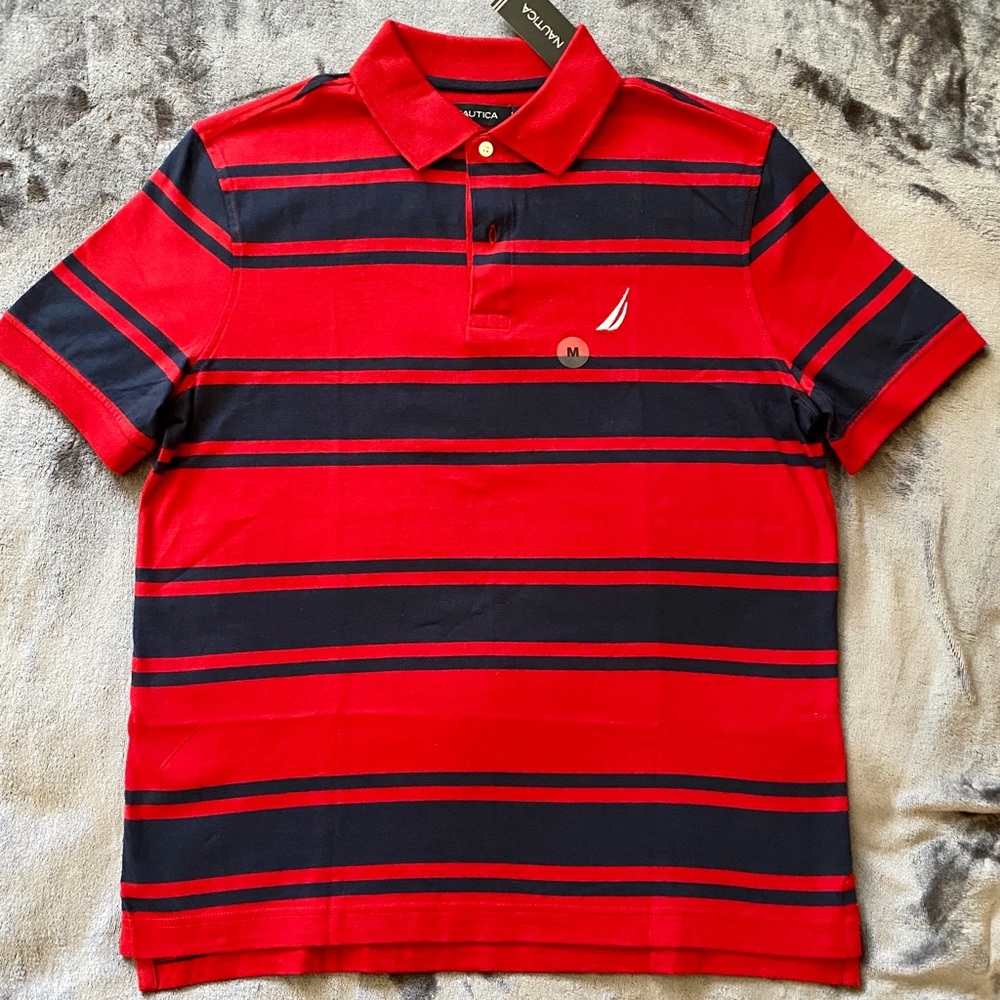 NWT Men’s striped Nautica polo, Size M